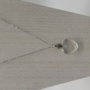 740- LED Heart Crystal Pendant Necklace Handmade NWT